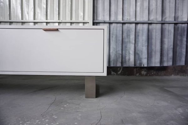 TV Console with Elevated Wood Extension Top - Image 2