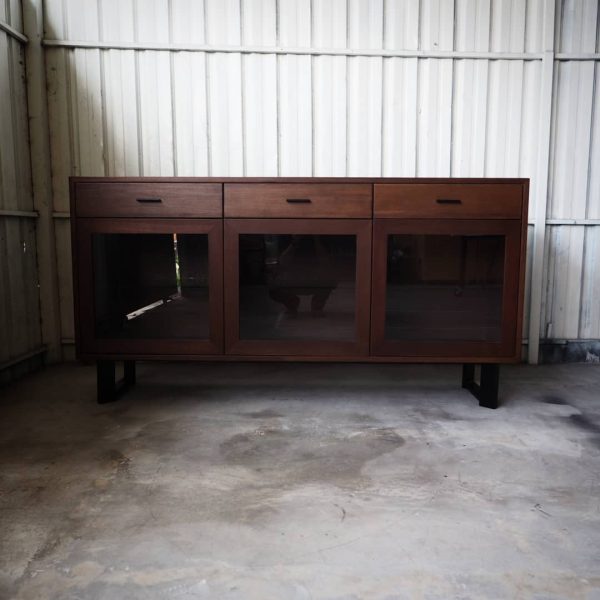 Sideboard Cabinet with Glass Doors & Drawers - Image 3