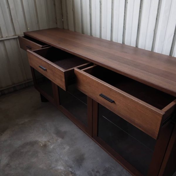 Sideboard Cabinet with Glass Doors & Drawers - Image 5