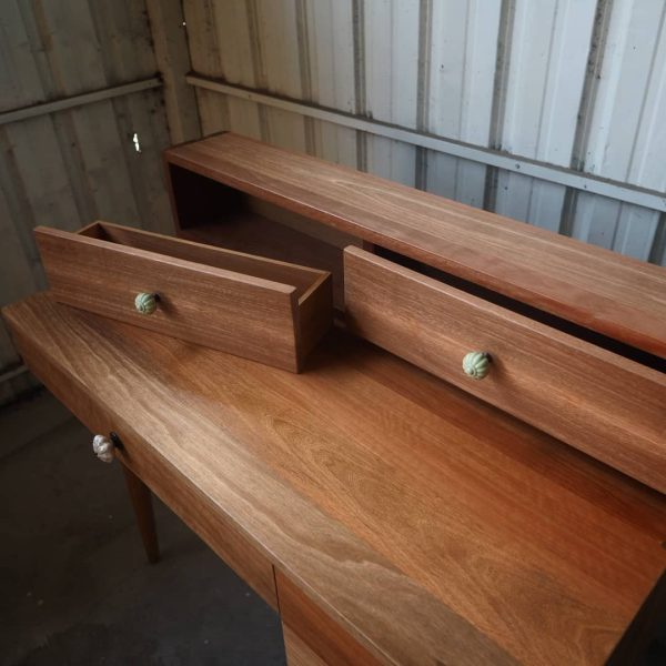 Vanity table with Upholstered Stool - Image 5