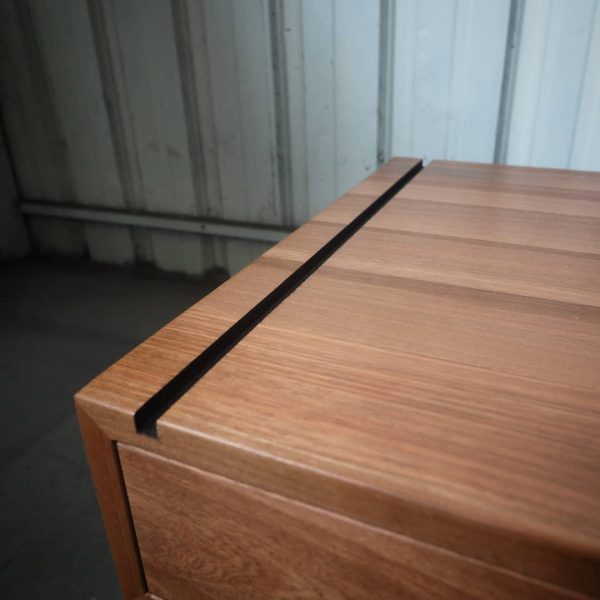 Side Table with Drawer & Cable Management Slot - Image 5