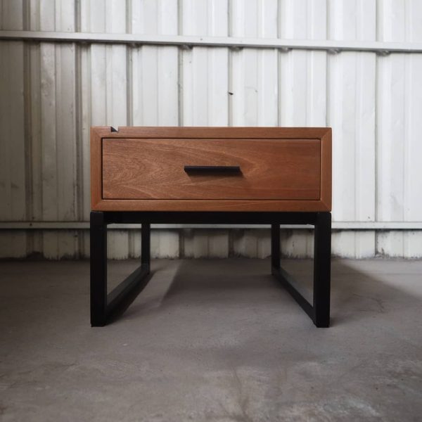 Side Table with Drawer & Cable Management Slot - Image 4