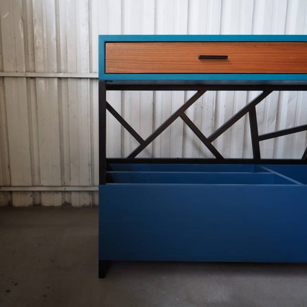 Console with Open Base Storage & Drawers - Image 6