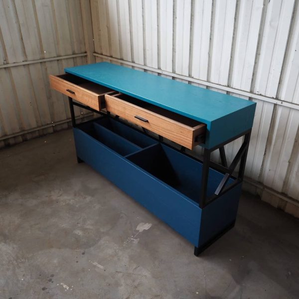 Console with Open Base Storage & Drawers - Image 5