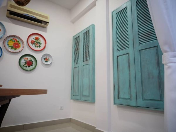 Vintage Window Frame with Shutter Panels - Image 4