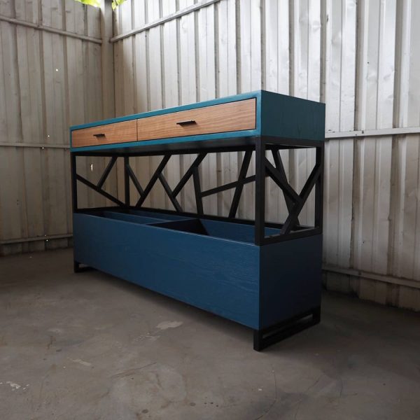Console with Open Base Storage & Drawers - Image 7