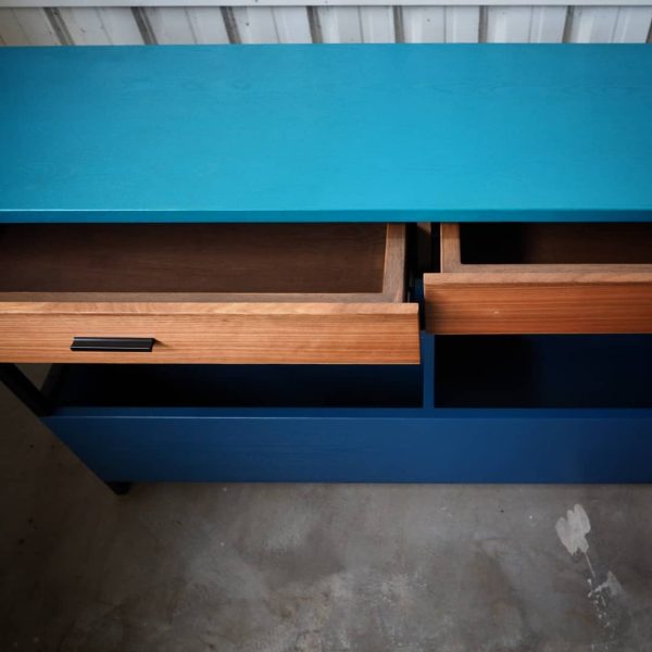 Console with Open Base Storage & Drawers - Image 3