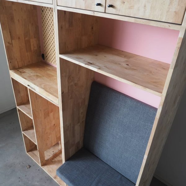 Cabinet with Seating & Foldable Table - Image 3