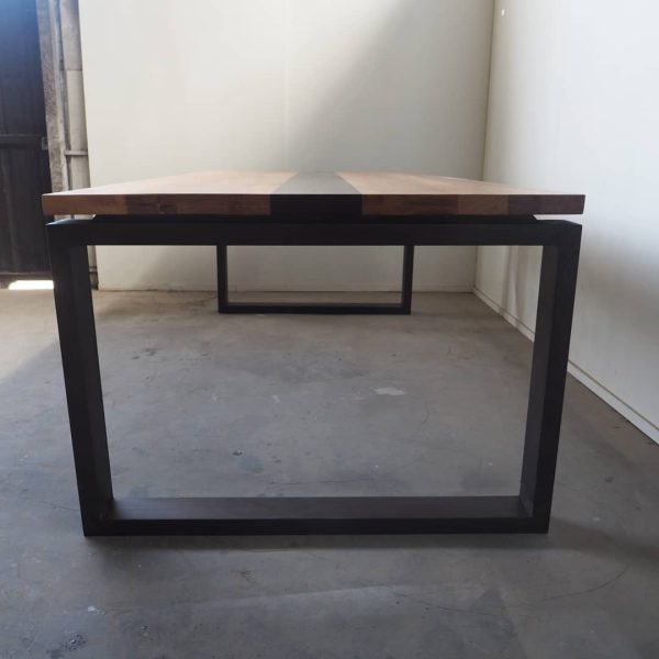 Dining Table with Industrial Steel Base - Image 6