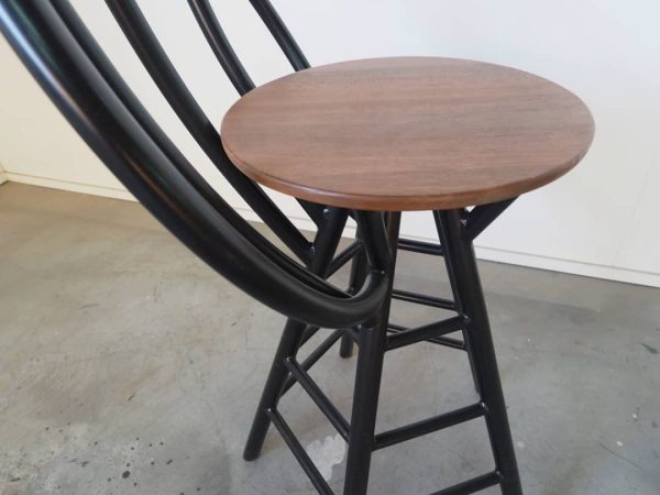 Bar Stool with Industrial Steel Base - Image 2