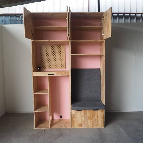 Cabinet with Seating & Foldable Table - Image 6