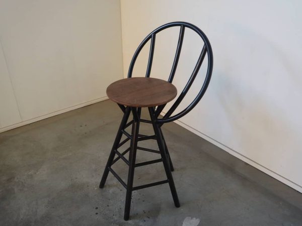 Bar Stool with Industrial Steel Base
