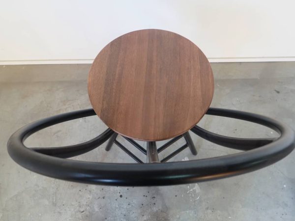 Bar Stool with Industrial Steel Base - Image 4