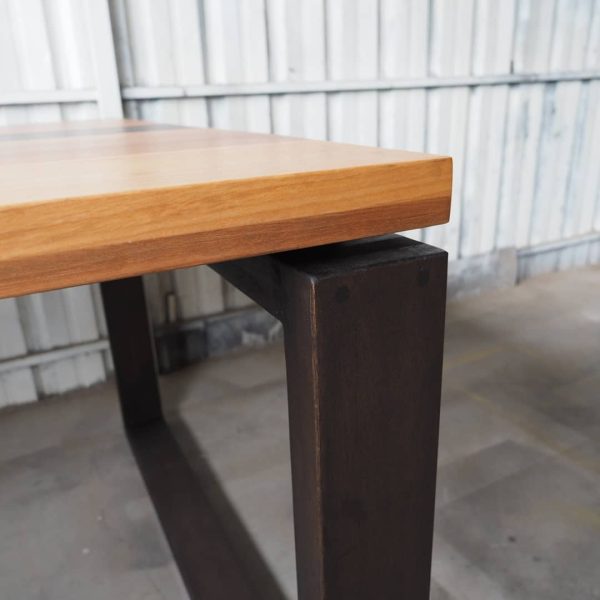 Dining Table with Industrial Steel Base - Image 4