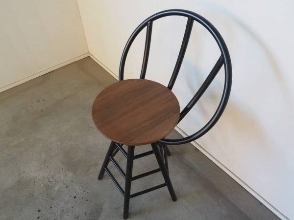 Bar Stool with Industrial Steel Base - Image 3