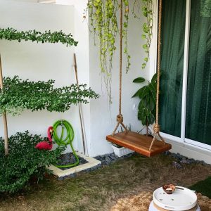 Outdoor Wooden Swing Seat