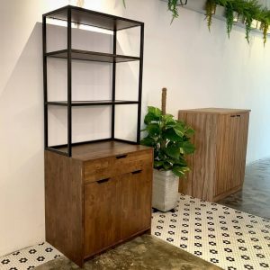 Cabinet with Open Display Shelves