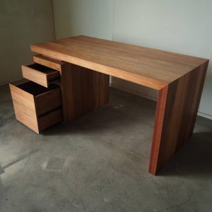 Working Table with Integrated Drawer Unit