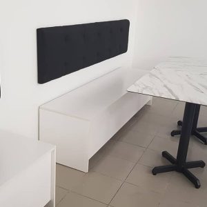 Storage Bench with Upholstery Back Panel