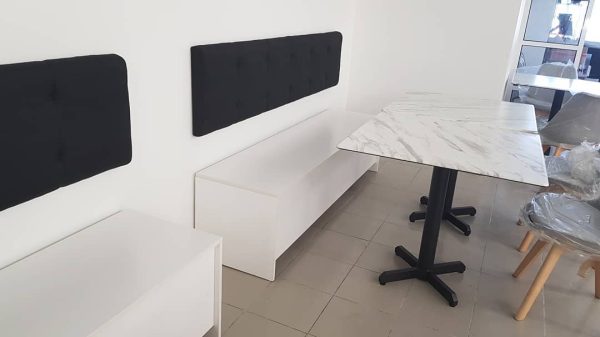 Storage Bench with Upholstery Back Panel