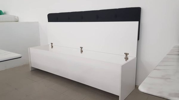 Storage Bench with Upholstery Back Panel - Image 2