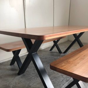 Dining Table Solid Nyatoh with Bench
