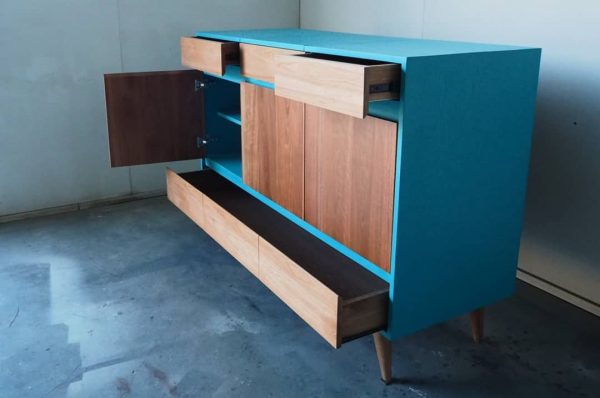 Vanity Sideboard with Mirror & Hidden Storage - Image 2