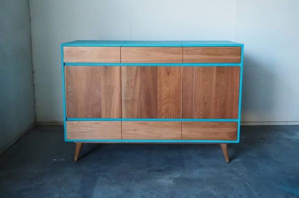 Vanity Sideboard with Mirror & Hidden Storage - Image 4