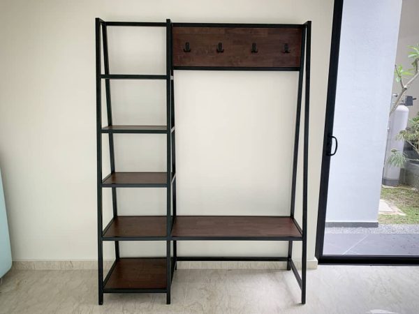 Entryway Rack with Bench and Shelving - Image 3