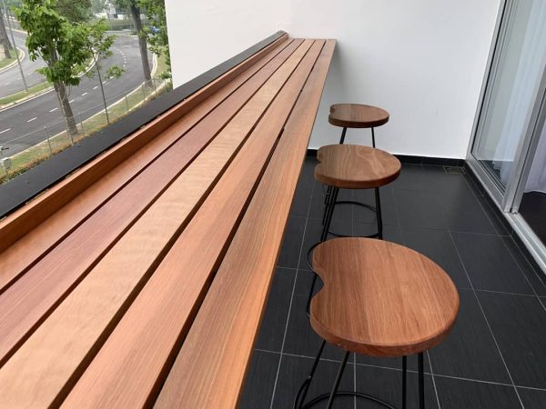 Outdoor Balcony Bar Table & Matching Bar Stools - Image 2