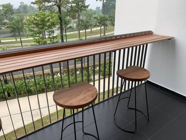 Outdoor Balcony Bar Table & Matching Bar Stools - Image 3