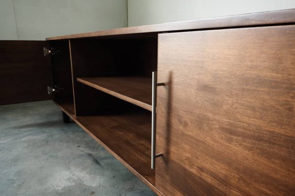 TV Console with Open Shelf & Storage Cabinets - Image 5