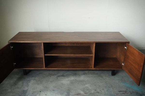 TV Console with Open Shelf & Storage Cabinets - Image 3