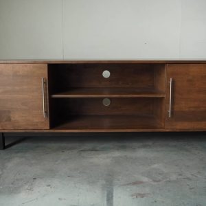 TV Console with Open Shelf & Storage Cabinets