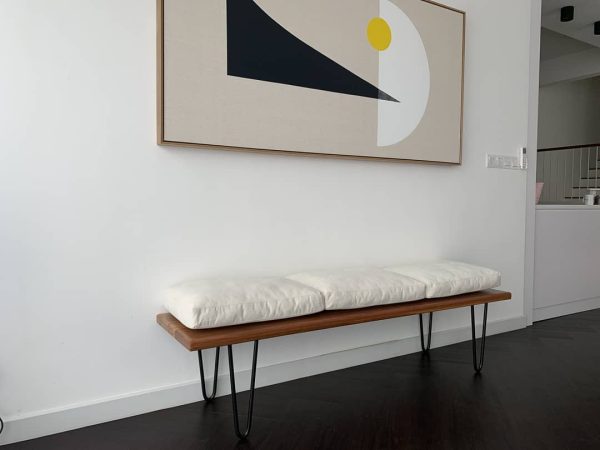 Bench with Steel Legs - Image 4