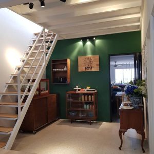 Built-ins Mezzanine with Staircase Access