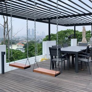 Outdoor Wooden Swing Seat
