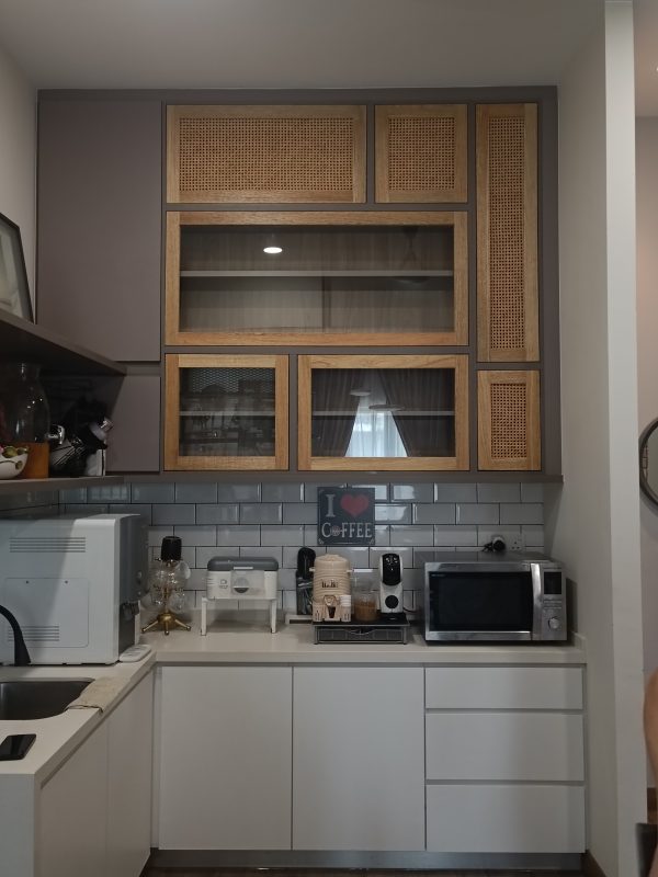 Cabinet Doors with Rattan Panel Inserts - Image 2
