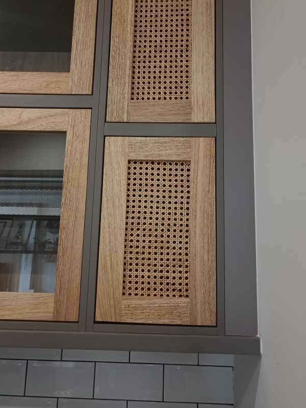 Cabinet Doors with Rattan Panel Inserts - Image 5