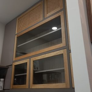 Cabinet Doors with Rattan Panel Inserts