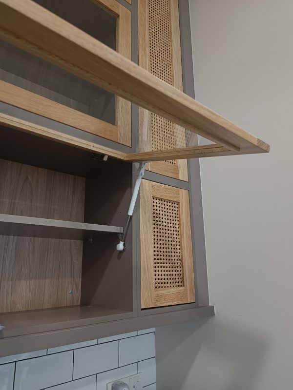 Cabinet Doors with Rattan Panel Inserts - Image 3