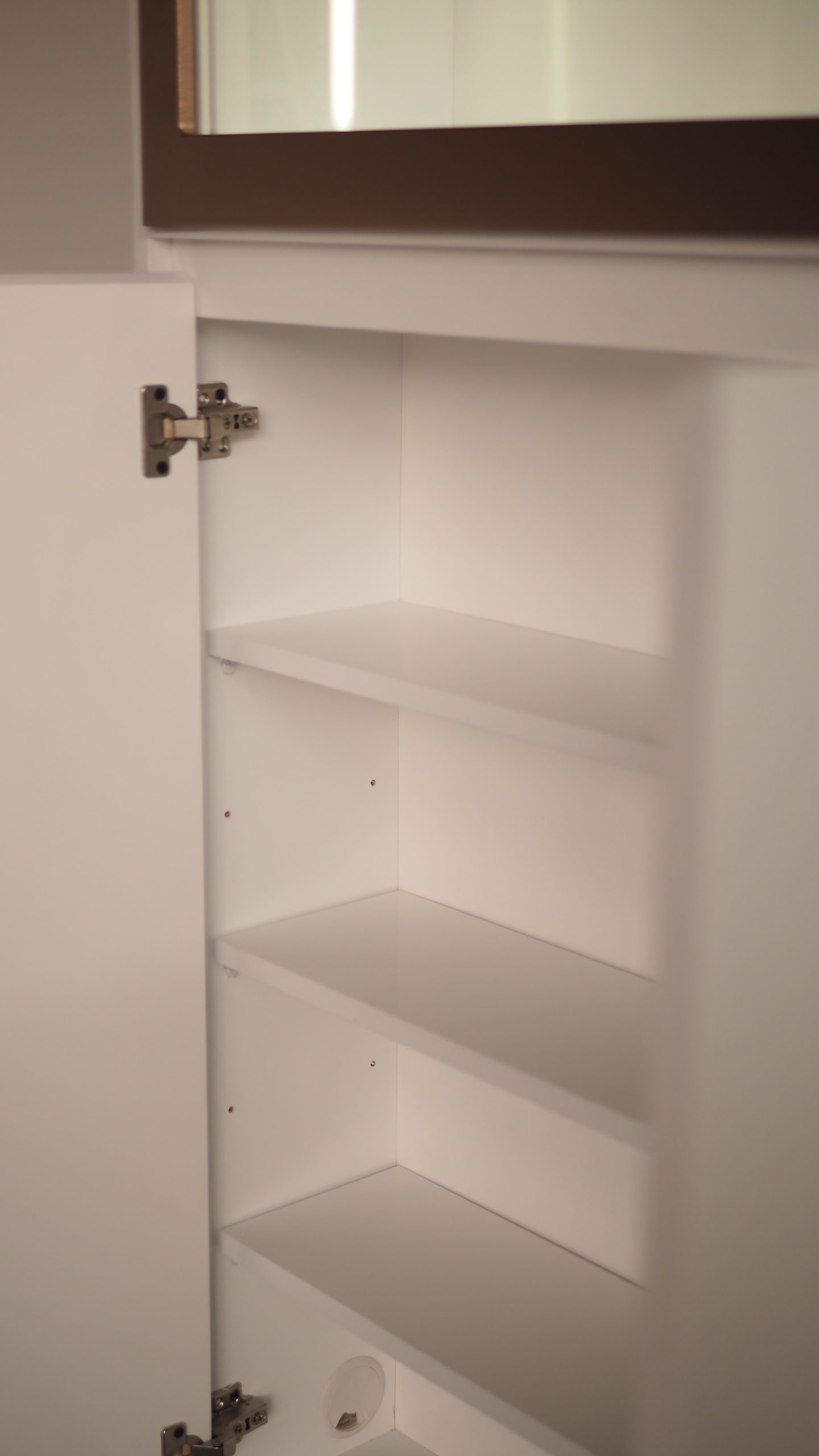 Display Cabinet with Curved Top & Concealed Storage - Image 9