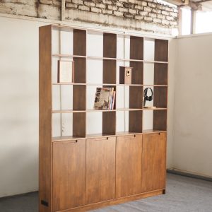 Book Shelves with Integrated Shoe Cabinet