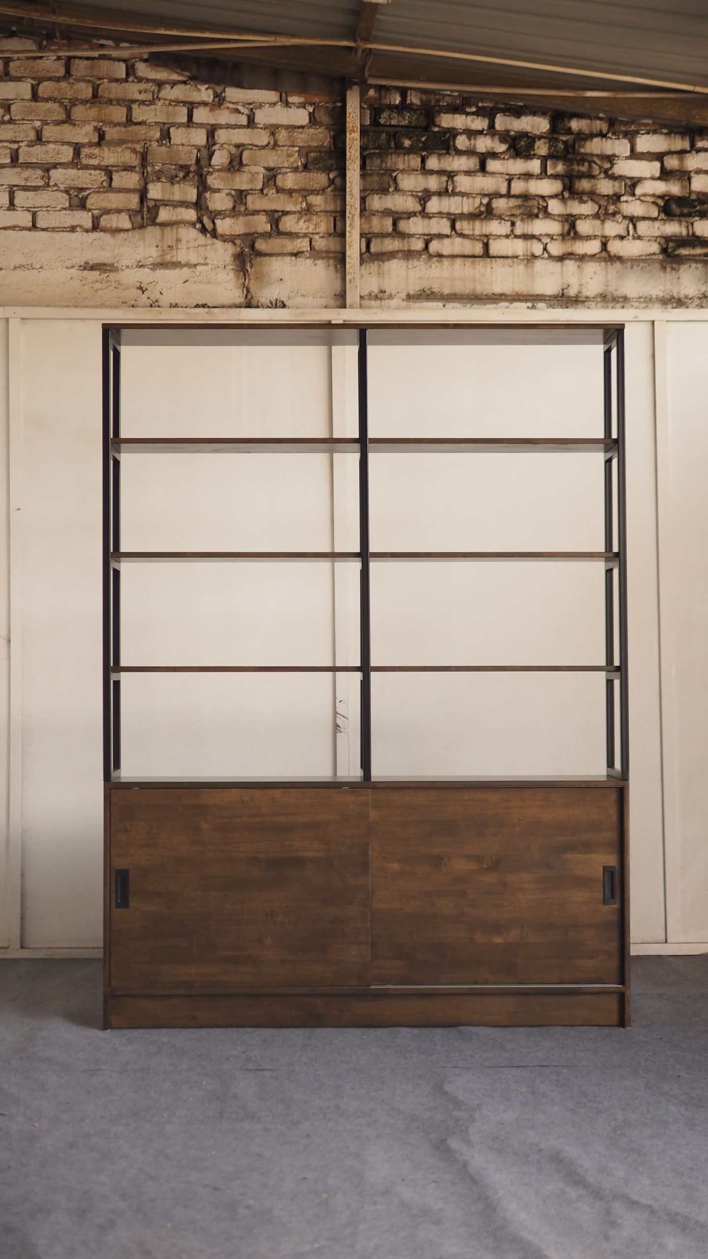 Display Shelving with Sliding Storage Cabinet - Image 10