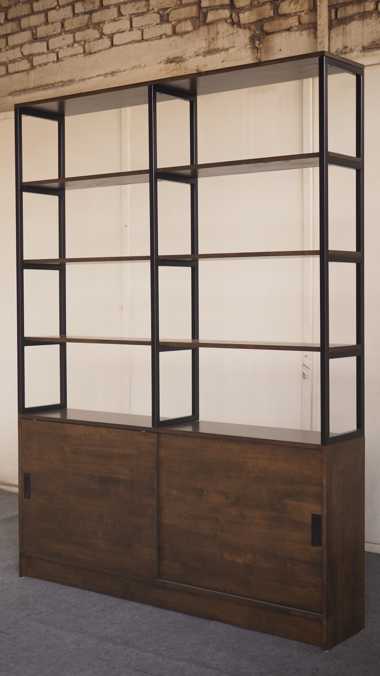 Display Shelving with Sliding Storage Cabinet - Image 11