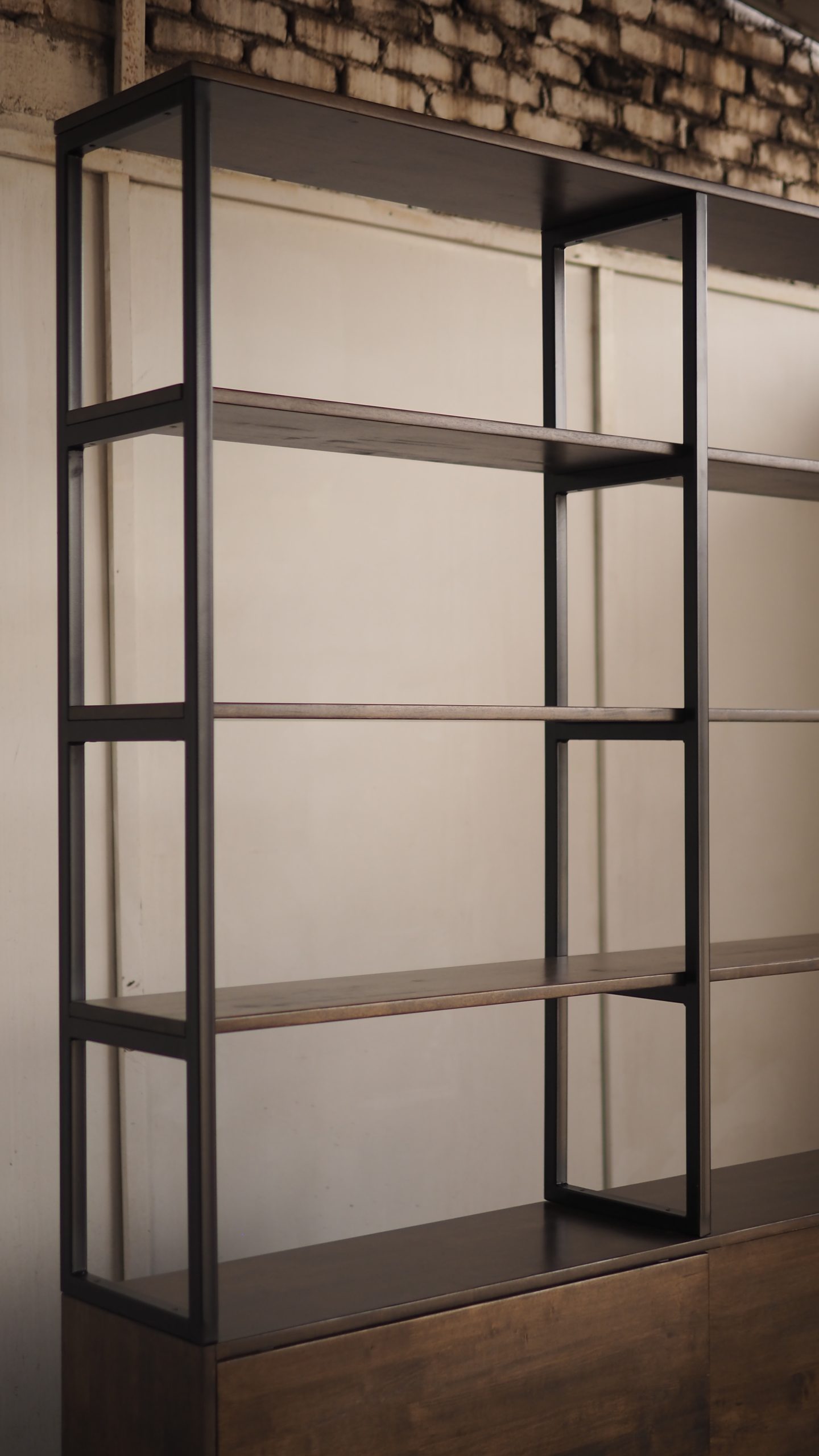 Display Shelving with Sliding Storage Cabinet - Image 13