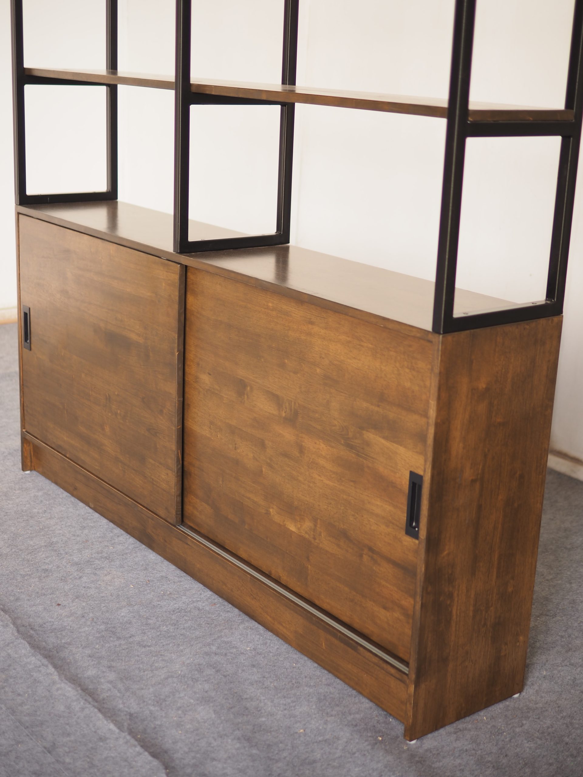 Display Shelving with Sliding Storage Cabinet - Image 5