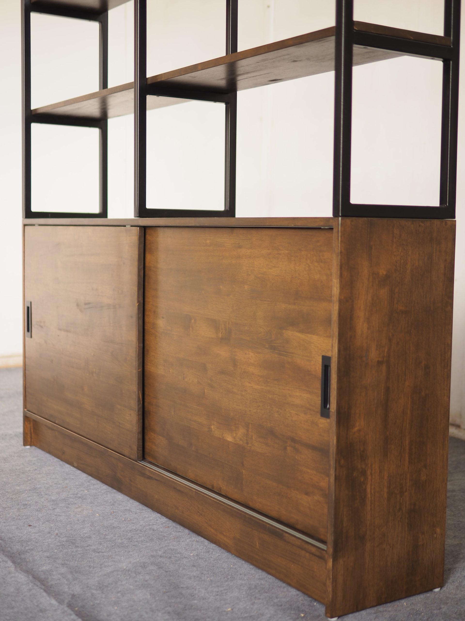 Display Shelving with Sliding Storage Cabinet - Image 6