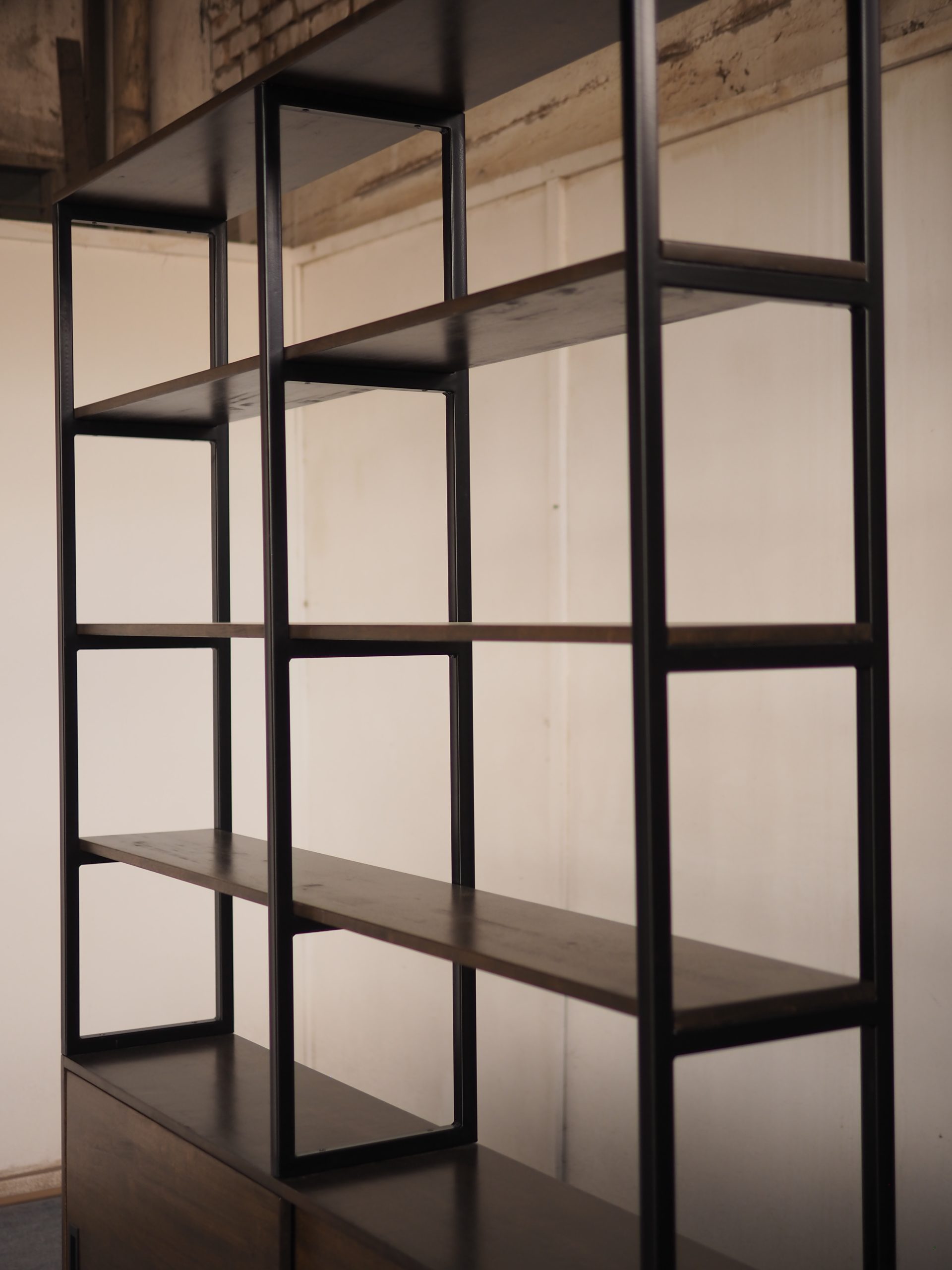Display Shelving with Sliding Storage Cabinet - Image 15