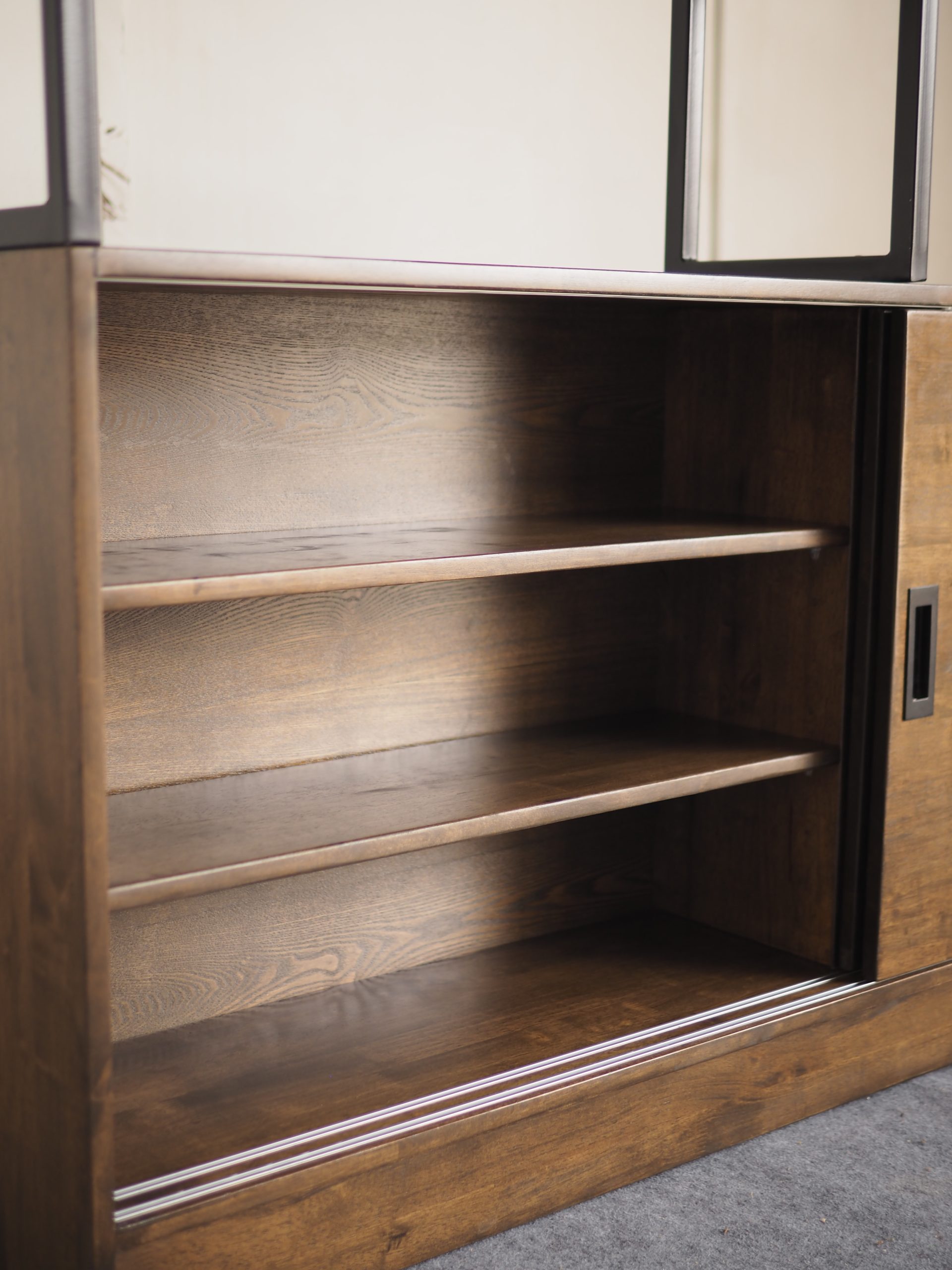 Display Shelving with Sliding Storage Cabinet - Image 7